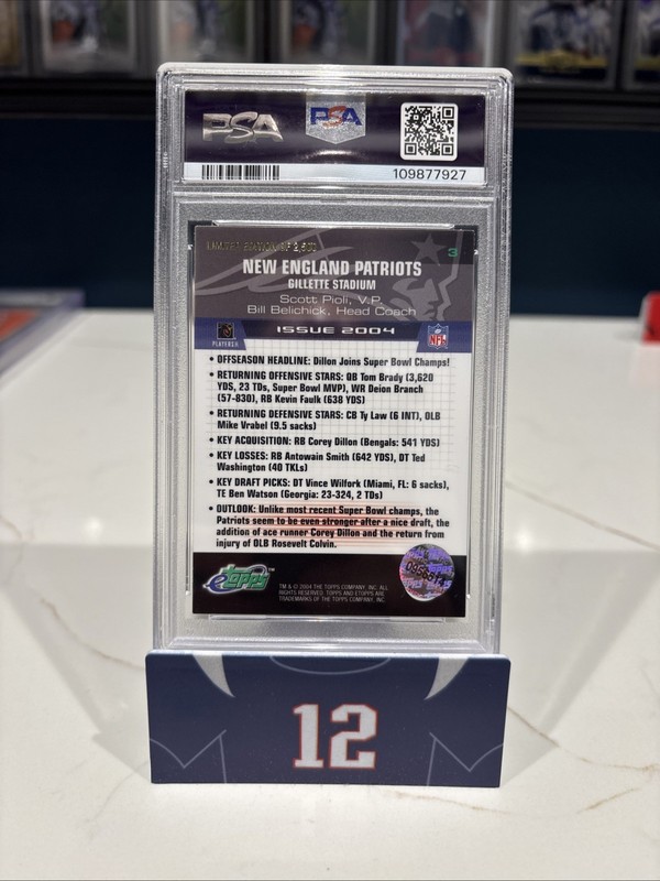 TOM BRADY 2004 ETOPPS PSA 9 PATRIOTS REFRACTOR /2500 INVEST GOAT HOF MVP TB12 view 2