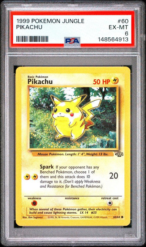 1999 POKEMON JUNGLE #60 PIKACHU PSA 6