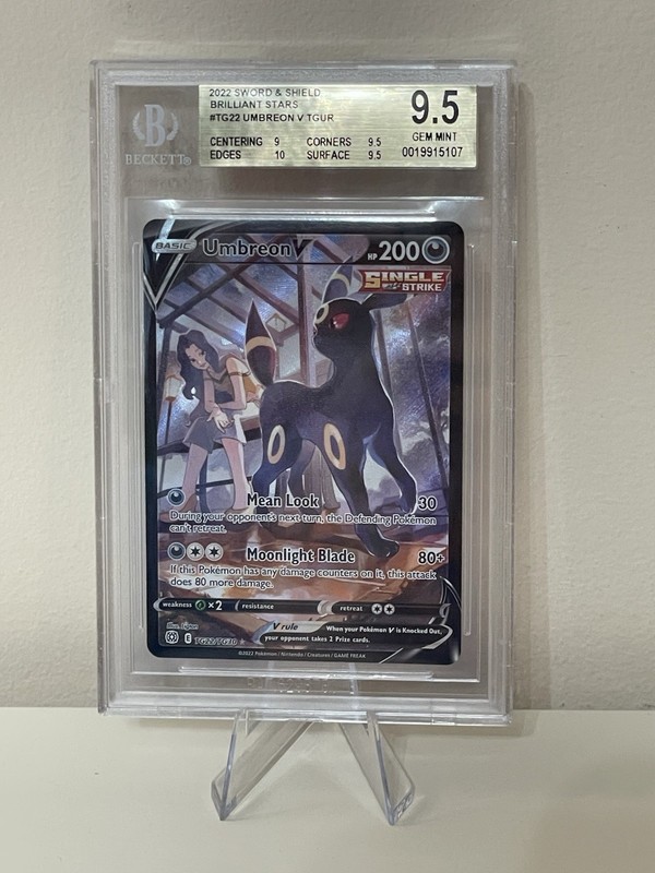 Umbreon V TG22 Pokemon Brilliant Stars Trainer Gallery BGS Graded 9.5 Gem Mint