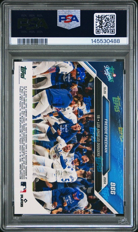 2024 TOPPS NOW #866 FREDDIE FREEMAN PSA 10 view 2