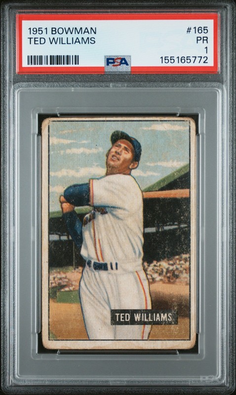 1951 BOWMAN #165 TED WILLIAMS PSA 1