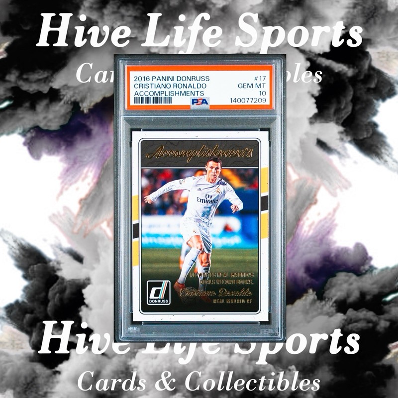 Cristiano Ronaldo 2016 Panini Donruss Accomplishments #17 Real Madrid PSA 10