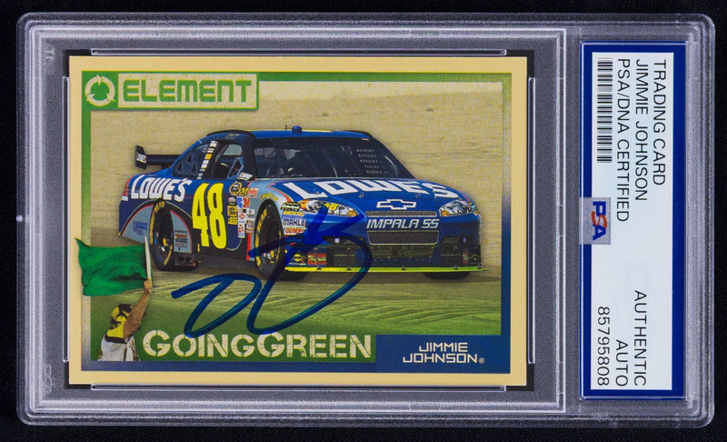 Jimmie Johnson Signed 2010 Wheels Element Card #73 (PSA) NASCAR Racing Auto