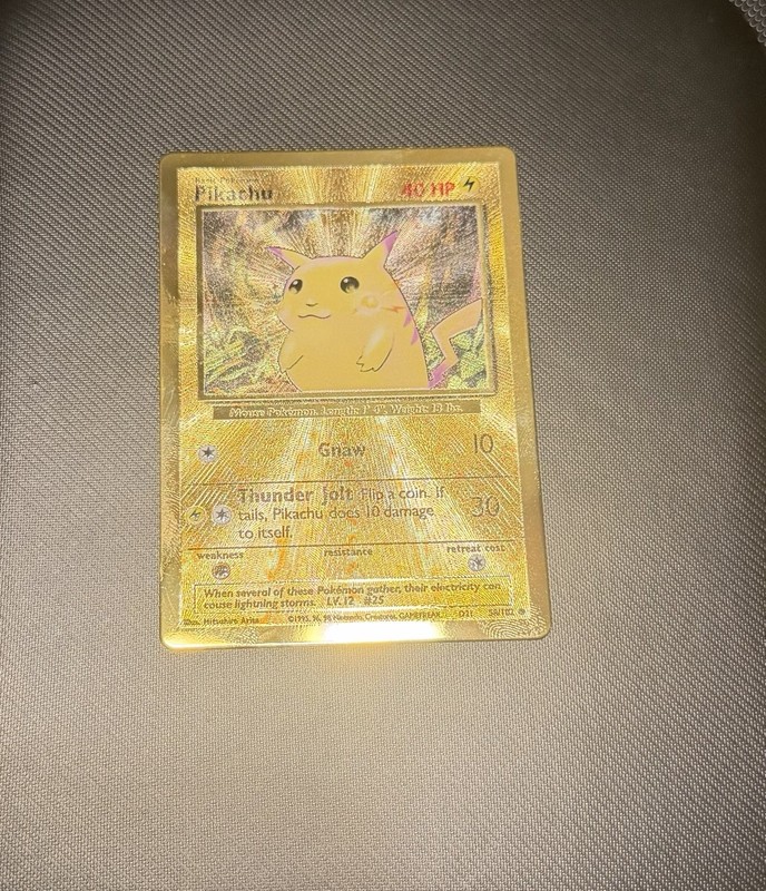 Pokemon Pikachu TCG Gold Metal Celebrations Ultra Premium Collection Card 58/102