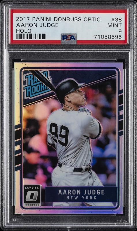 2017 PANINI DONRUSS OPTIC HOLO #38 AARON JUDGE ROOKIE RC PSA 9