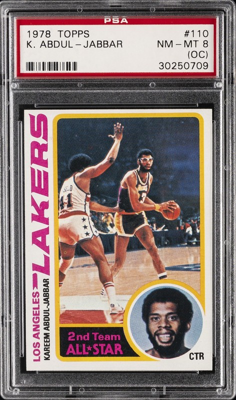 1978 TOPPS #110 KAREEM ABDUL-JABBAR PSA 8 OC