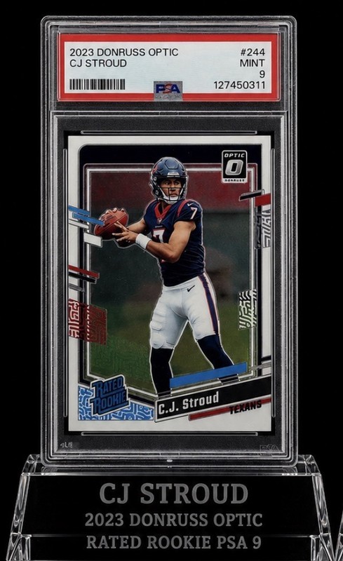 Panini 2023 Donruss Optic C.J. Stroud Rated Rookie RC #244 PSA 9 Texans