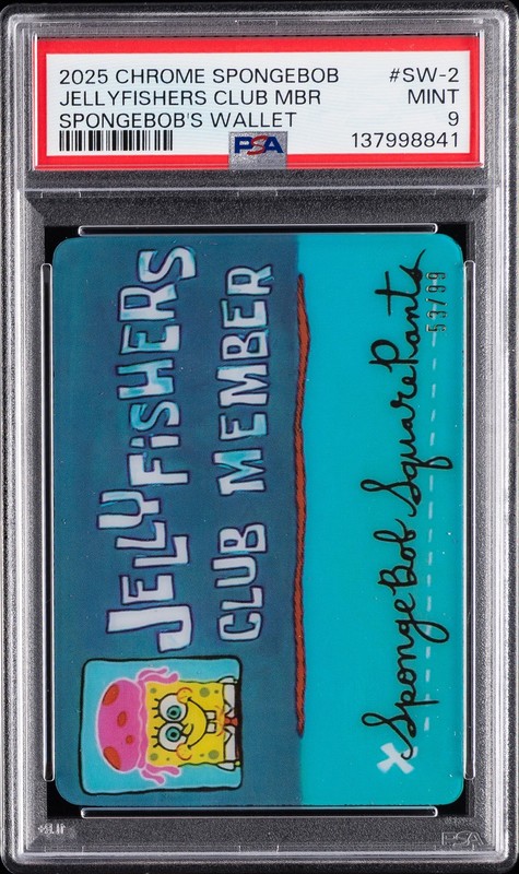 2025 #SW-2 SPONGEBOB'S JELLYFISHERS CLUB MEMBER 53/99 PSA 9