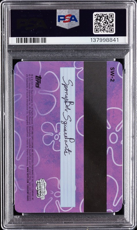 2025 #SW-2 SPONGEBOB'S JELLYFISHERS CLUB MEMBER 53/99 PSA 9 view 2