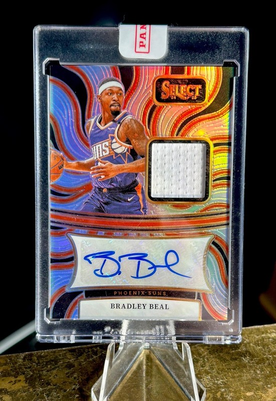 2024-25 Panini Select Bradley Beal #AM-BRD Silver Patch Auto GAME WORN /99