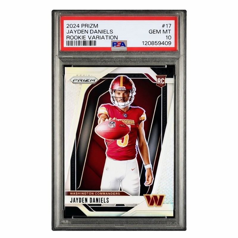 Jayden Daniels 2024 Silver Prizm RV PSA 10 RC view 2