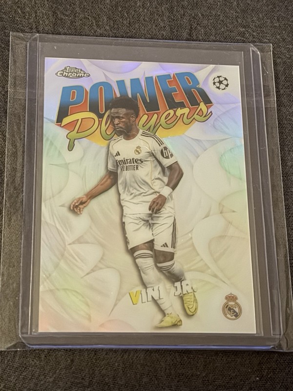 2024 Topps Chrome Vinicius Jr Power Players Refractor Real Madrid UCL Brazil