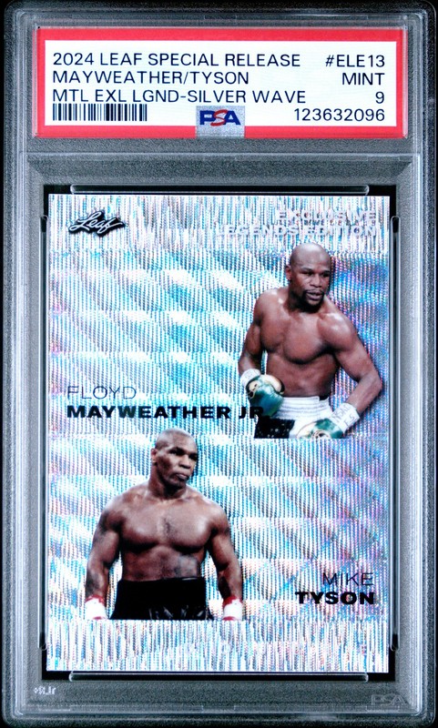 2024 SILVER WAVE #ELE13 FLOYD MAYWEATHER/MIKE TYSON 12/25 PSA 9