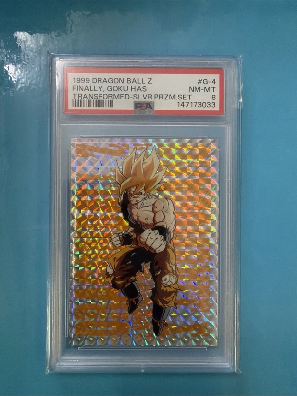 1999 Dragon Ball Z Goku G-4 Silver Foil Artbox JPP/AMADA DBZ Series 2 PSA 8