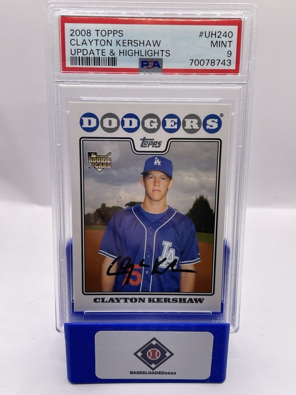 2008 Topps Updates & Highlights - Clayton Kershaw #UH240 (RC) PSA 9 Dodgers