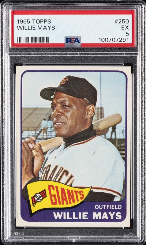 1965 TOPPS #250 WILLIE MAYS PSA 5