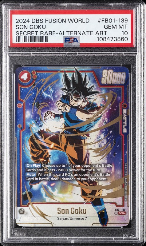 2024 DRAGON BALL SUPER CARD GAME FUSION WORLD AWAKENED PULSE SON GOKU PSA 10
