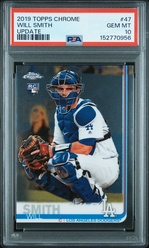 2019 TOPPS CHROME UPDATE 47 WILL SMITH PSA 10 GEM MT ROOKIE CARD