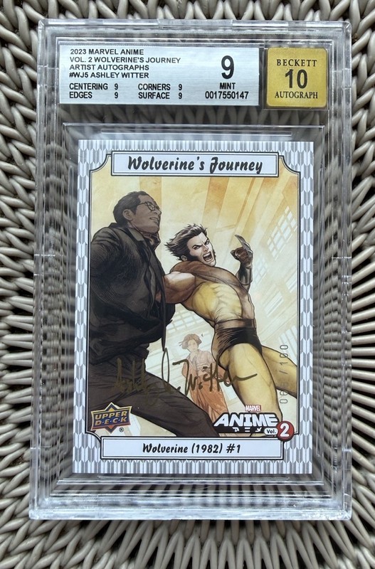 2024 Marvel Anime Wolverine Auto Ashley Witter /75  Graded Becket 9 Auto 10