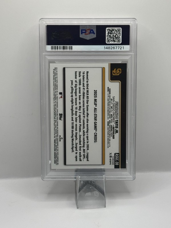 2025 Topps Chrome Update Fernando Tatis Jr Variation Gold Refractor /50 PSA 9 view 2