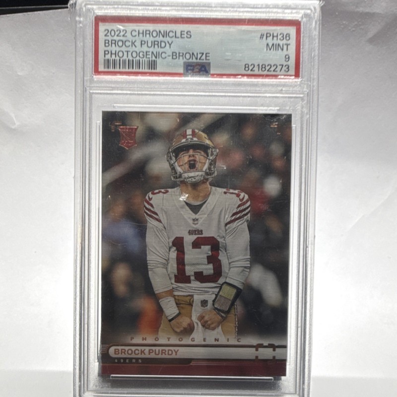 Panini Chronicles Photogenic Bronze Insert Brock Purdy 49ers #PH-36 PSA 9