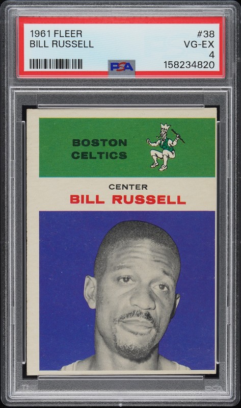 1961 FLEER #38 BILL RUSSELL PSA 4