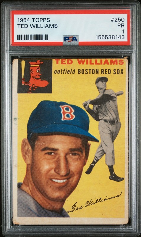 1954 TOPPS #250 TED WILLIAMS PSA 1