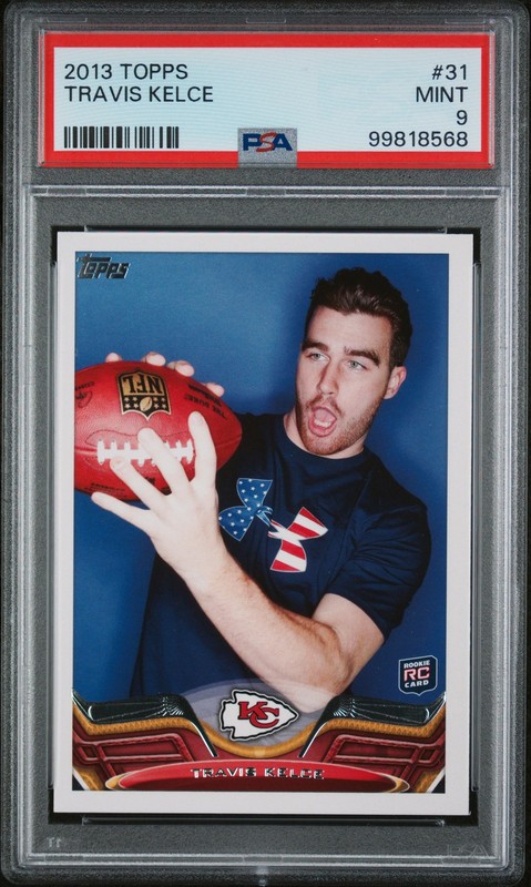 2013 TOPPS #31 TRAVIS KELCE PSA 9