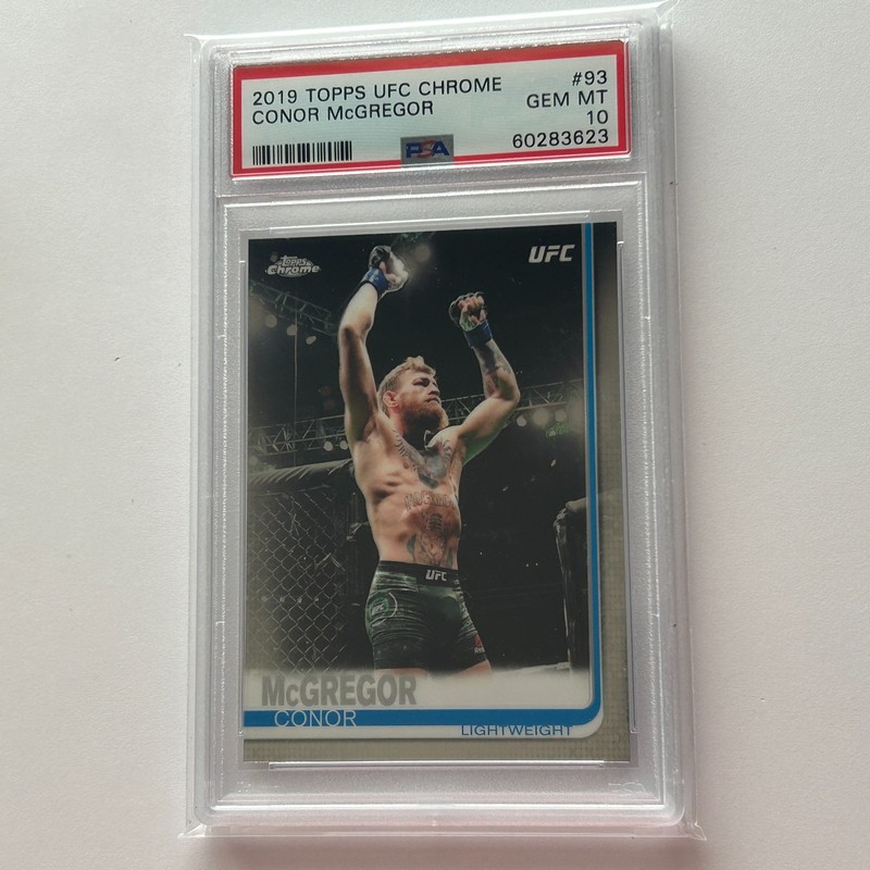 Conor McGregor 2019 Topps Chrome UFC Base Card #93 PSA 10 GEM MINT