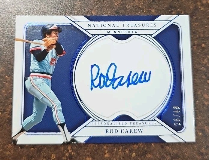 2025 National Treasures Rod Carew Auto /49 On-card Signed Hof Hall Of Fame Twins