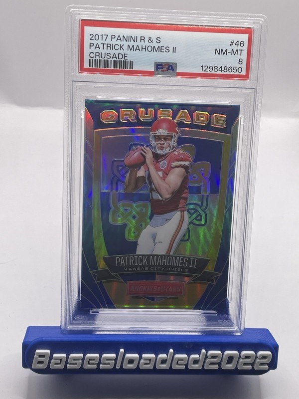 2017 Panini Rookies & Stars - Crusade Patrick Mahomes II #46 (RC) PSA 8 Chiefs