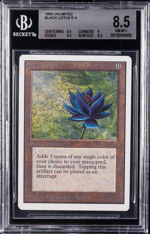 1993 MAGIC! THE GATHERING UNLIMITED BLACK LOTUS R A BGS 8.5
