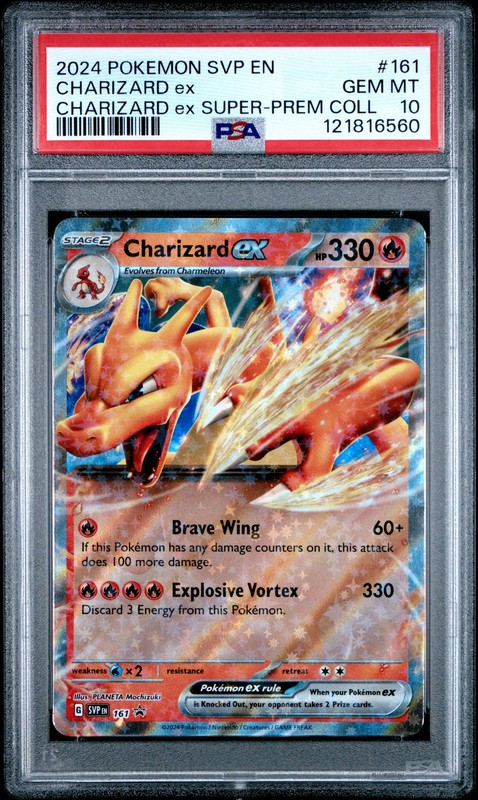 2024 POKEMON SVP EN-SV BLACK STAR PROMO #161 CHARIZARD EX PSA 10
