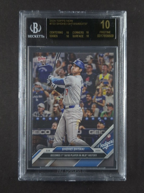 2024 Topps Now SHOHEI OHTANI LA Dodgers #722 BGS 10 Pristine Black Label POP 339