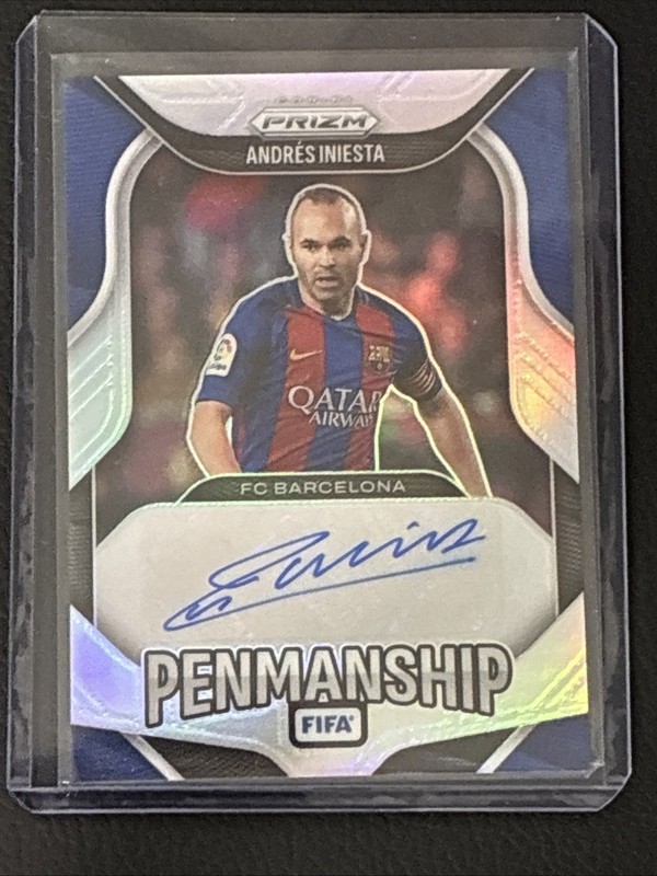 2025-26 Panini Prizm FIFA Penmanship Auto Andres Iniesta SILVER Prizm /199 #P-AI