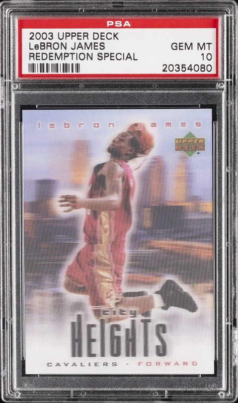 2003 UD REDEMPTION SPECIAL LEBRON JAMES PSA 10