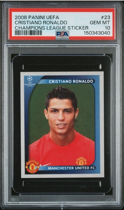 2008-09 Panini UEFA Champions League #23 Cristiano Ronaldo PSA 10 Gem Mt Pop 18