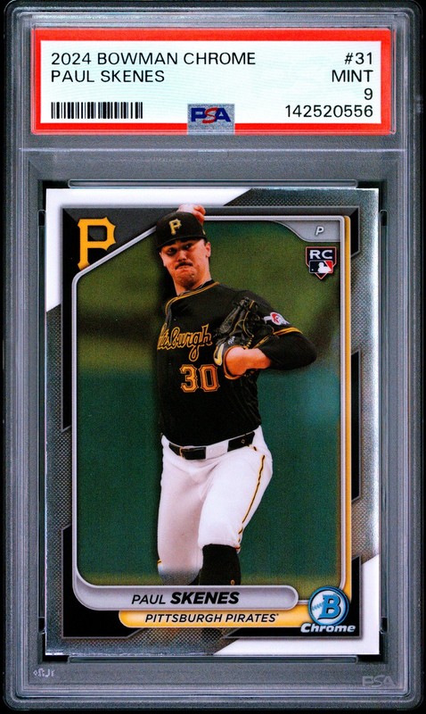 2024 BOWMAN CHROME #31 PAUL SKENES PSA 9