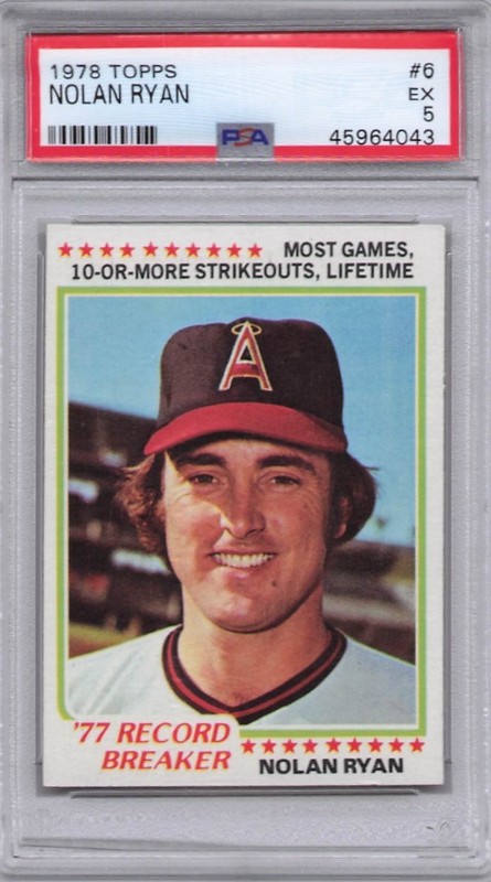 1978 Topps - Nolan Ryan #6 PSA 5