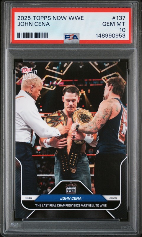2025 TOPPS NOW WWE #137 JOHN CENA PSA 10