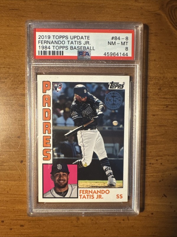 2019 Topps Update Fernando Tatis Jr. #84-8 1984 35th Anniversary RC PSA 8