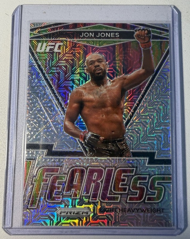 Jon Jones /25 Mojo SSP Prizm Fearless 2021 First Year Prizm UFC HOF