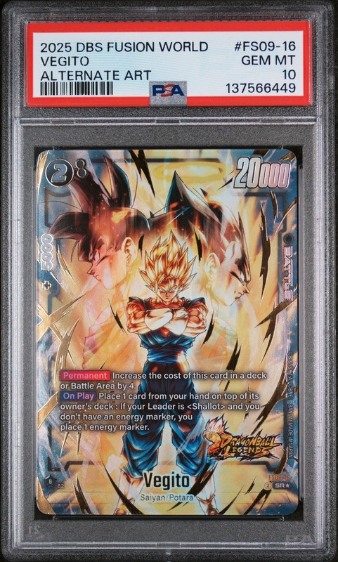 DRAGON BALL SUPER CARD GAME FUSION WORLD STARTER DECK EX SHALLOT VEGITO PSA 10