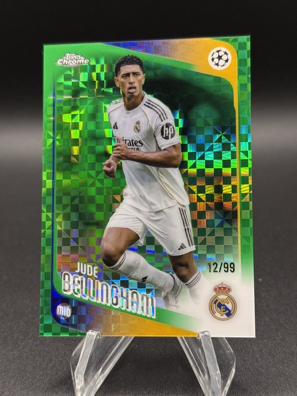 2025-26 Topps Chrome UEFA Jude Bellingham #64 Green Checker /99