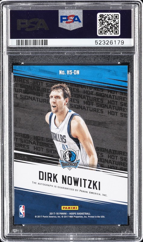2017 PANINI HOOPS HOT SIGNATURES RED #HS-DN DIRK NOWITZKI #/25 PSA 10 AUTO view 2