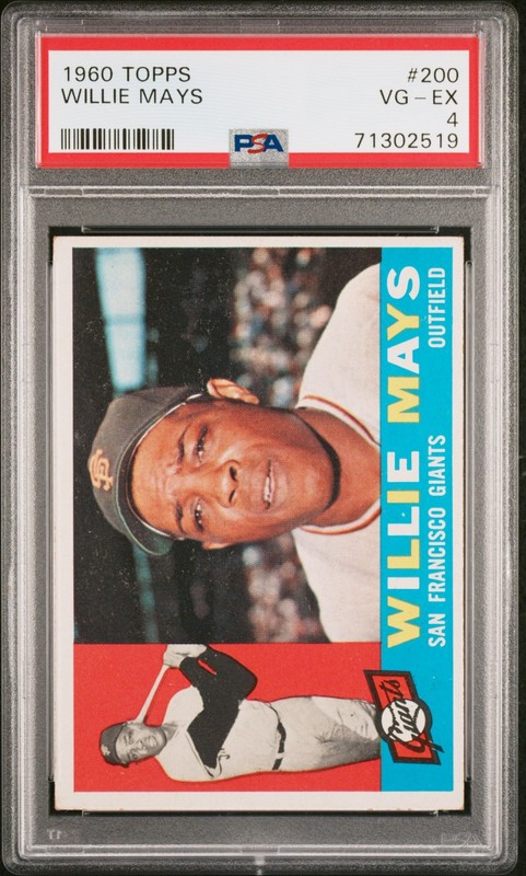 1960 TOPPS #200 WILLIE MAYS PSA 4