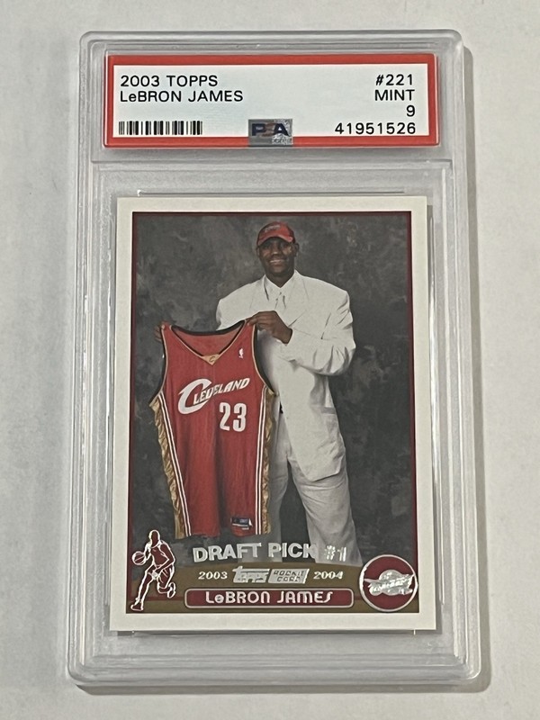 2003 Topps LeBron James Rookie - PSA 9 - #221