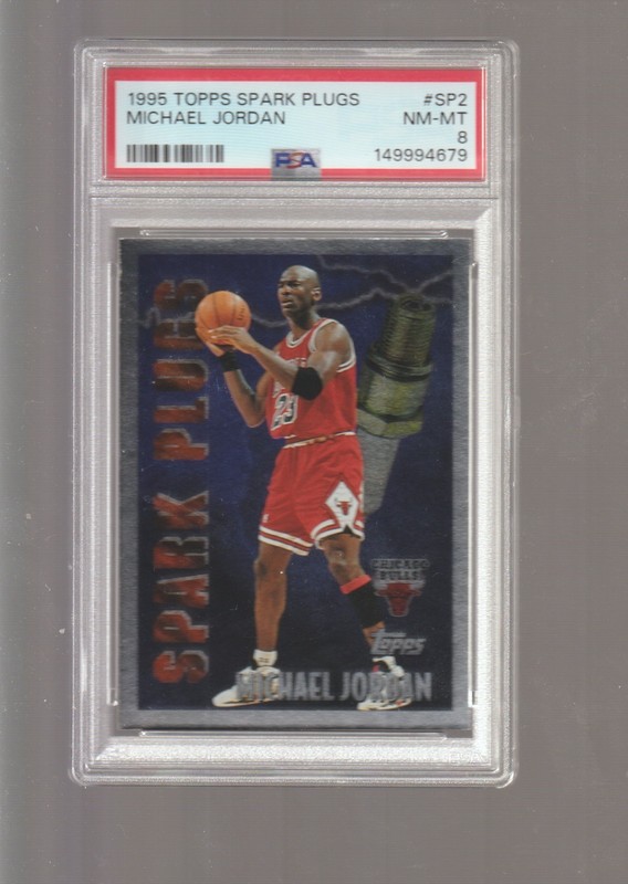 1995 Topps Spark Plugs #SP2 Michael Jordan PSA 8 NM-MT Chicago Bulls