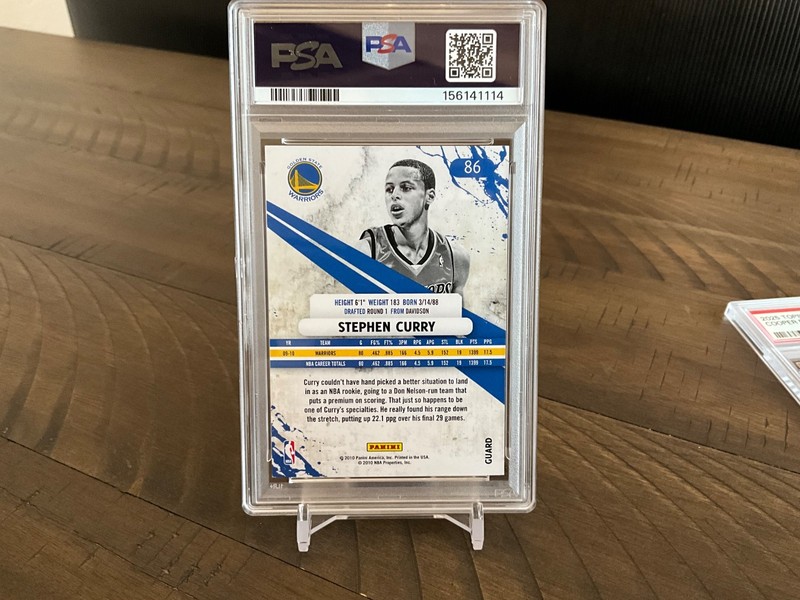 2010-11 Panini Rookies & Stars - Stephen Curry #86 PSA 9 view 2