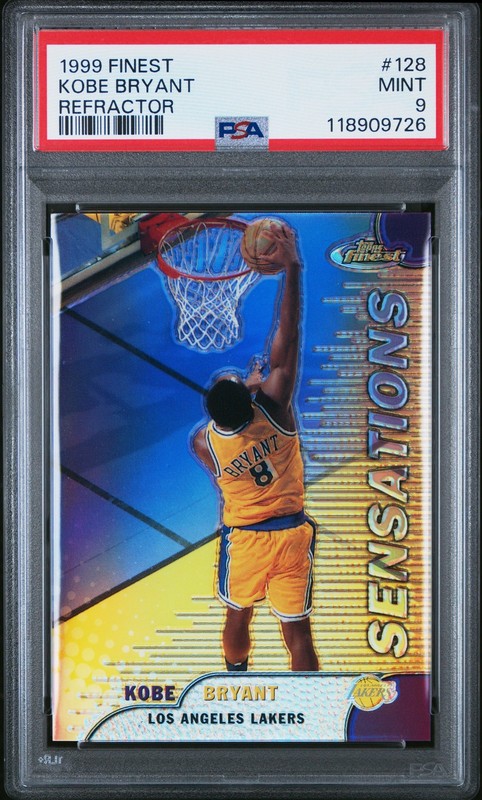 1999 FINEST REFRACTOR #128 KOBE BRYANT PSA 9